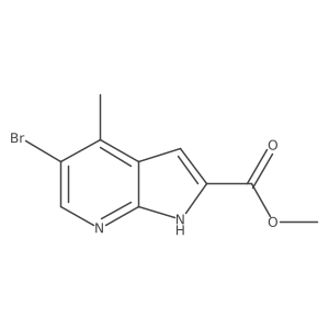 Methyl 5-bromo-4-methyl-1h-pyrrolo[2,3-b]pyridine-2-carboxylate结构式