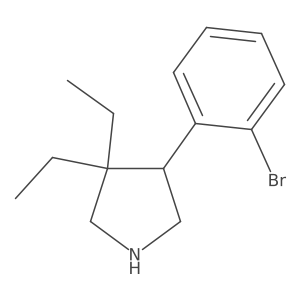 4-(2-Bromophenyl)-3,3-diethylpyrrolidine结构式