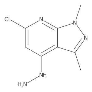 6-chloro-4-hydrazinyl-1,3-dimethyl-1H-pyrazolo[3,4-b]pyridine Structure