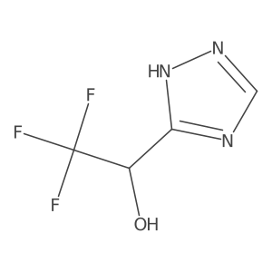 2,2,2-trifluoro-1-(1H-1,2,4-triazol-3-yl)ethan-1-ol结构式