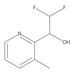 2,2-Difluoro-1-(3-methylpyridin-2-yl)ethan-1-ol Structure