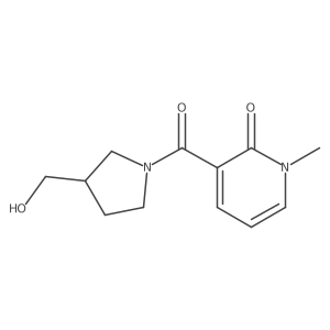 3-(3-(hydroxymethyl)pyrrolidine-1-carbonyl)-1-methylpyridin-2(1H)-one Structure