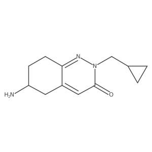 6-amino-2-(cyclopropylmethyl)-5,6,7,8-tetrahydrocinnolin-3(2H)-one结构式