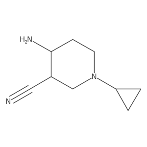 4-Amino-1-cyclopropylpiperidine-3-carbonitrile结构式