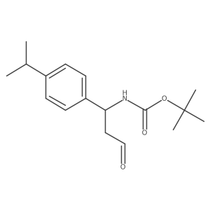 tert-butyl N-[(1R)-3-oxo-1-[4-(propan-2-yl)phenyl]propyl]carbamate Structure
