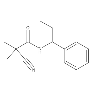 2-cyano-2,2-dimethyl-N-[(1S)-1-phenylpropyl]acetamide Structure