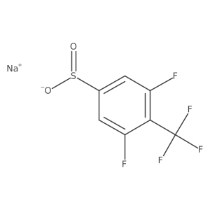Sodium 3,5-difluoro-4-(trifluoromethyl)benzene-1-sulfinate结构式