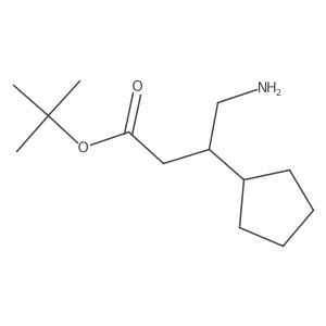 Tert-butyl 4-amino-3-cyclopentylbutanoate Structure