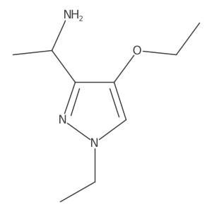 1-(4-ethoxy-1-ethyl-1H-pyrazol-3-yl)ethan-1-amine结构式
