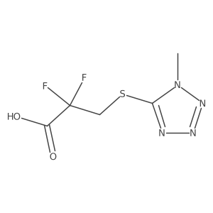2,2-difluoro-3-[(1-methyl-1H-1,2,3,4-tetrazol-5-yl)sulfanyl]propanoic acid结构式