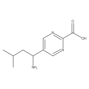 5-(1-Amino-3-methylbutyl)pyrimidine-2-carboxylic acid结构式