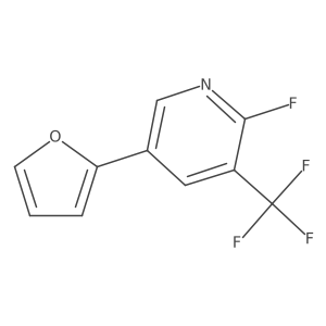2-Fluoro-5-(furan-2-yl)-3-(trifluoromethyl)pyridine Structure
