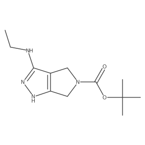 tert-butyl 3-(ethylamino)-1H,4H,5H,6H-pyrrolo[3,4-c]pyrazole-5-carboxylate Structure