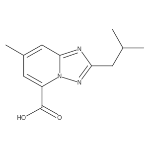 7-Methyl-2-(2-methylpropyl)-[1,2,4]triazolo[1,5-a]pyridine-5-carboxylic acid Structure