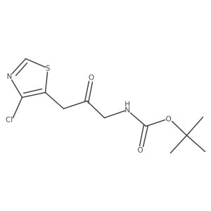 tert-butyl N-[3-(4-chloro-1,3-thiazol-5-yl)-2-oxopropyl]carbamate Structure