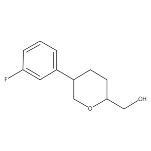 [5-(3-Fluorophenyl)oxan-2-yl]methanol Structure