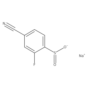 Sodium 4-cyano-2-fluorobenzenesulfinate结构式
