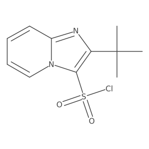 2-Tert-butylimidazo[1,2-a]pyridine-3-sulfonyl chloride结构式