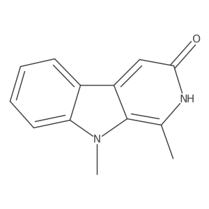1,9-Dimethyl-2H-pyrido[3,4-b]indol-3(9H)-one Structure
