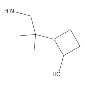 2-(1-Amino-2-methylpropan-2-yl)cyclobutan-1-ol Structure