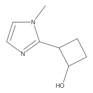 2-(1-methyl-1H-imidazol-2-yl)cyclobutan-1-ol结构式