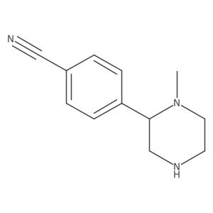 4-(1-Methylpiperazin-2-yl)benzonitrile结构式