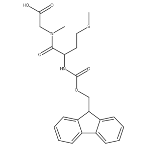 2-[(2R)-2-({[(9H-fluoren-9-yl)methoxy]carbonyl}amino)-N-methyl-4-(methylsulfanyl)butanamido]acetic acid Structure