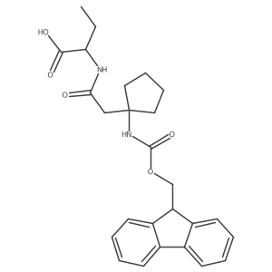 (2S)-2-{2-[1-({[(9H-fluoren-9-yl)methoxy]carbonyl}amino)cyclopentyl]acetamido}butanoic acid Structure
