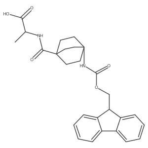(2S)-2-{[4-({[(9H-fluoren-9-yl)methoxy]carbonyl}amino)bicyclo[2.2.2]octan-1-yl]formamido}propanoic acid结构式