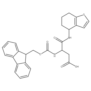3-({[(9H-fluoren-9-yl)methoxy]carbonyl}amino)-3-[(4,5,6,7-tetrahydro-1-benzothiophen-4-yl)carbamoyl]propanoic acid Structure