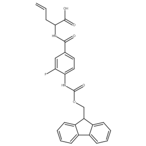 2-{[4-({[(9H-fluoren-9-yl)methoxy]carbonyl}amino)-3-fluorophenyl]formamido}pent-4-enoic acid结构式