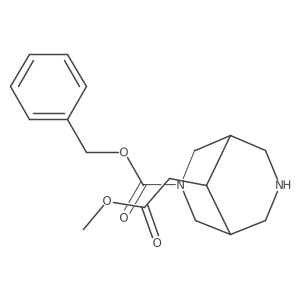 Benzyl 9-(2-methoxy-2-oxoethyl)-3,7-diazabicyclo[3.3.1]nonane-3-carboxylate Structure