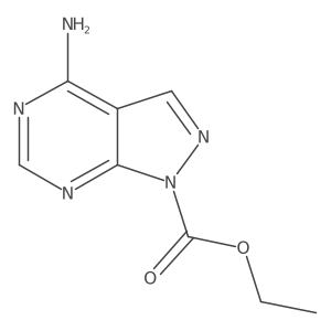 ethyl 4-amino-1H-pyrazolo[3,4-d]pyrimidine-1-carboxylate结构式