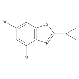 6-Bromo-2-cyclopropyl-1,3-benzothiazole-4-thiol Structure
