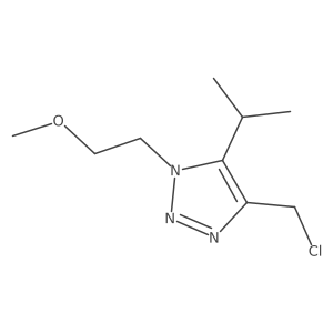 4-(chloromethyl)-1-(2-methoxyethyl)-5-(propan-2-yl)-1H-1,2,3-triazole结构式