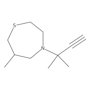 6-Methyl-4-(2-methylbut-3-yn-2-yl)-1,4-thiazepane Structure
