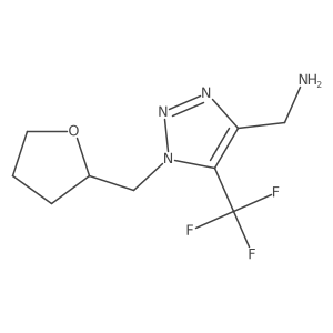 {1-[(oxolan-2-yl)methyl]-5-(trifluoromethyl)-1H-1,2,3-triazol-4-yl}methanamine结构式