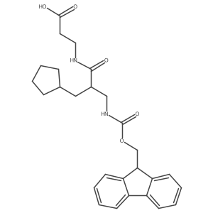 3-[2-(cyclopentylmethyl)-3-({[(9H-fluoren-9-yl)methoxy]carbonyl}amino)propanamido]propanoic acid结构式