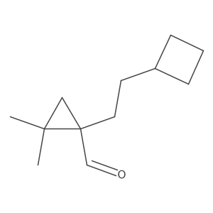 1-(2-Cyclobutylethyl)-2,2-dimethylcyclopropane-1-carbaldehyde Structure