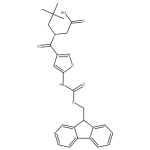 2-[N-(2,2-dimethylpropyl)-1-[5-({[(9H-fluoren-9-yl)methoxy]carbonyl}amino)-1,2-oxazol-3-yl]formamido]acetic acid Structure