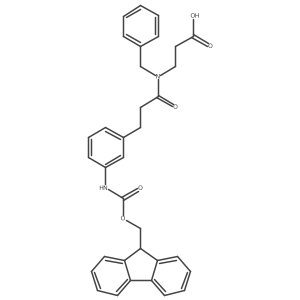 3-{N-benzyl-3-[3-({[(9H-fluoren-9-yl)methoxy]carbonyl}amino)phenyl]propanamido}propanoic acid Structure