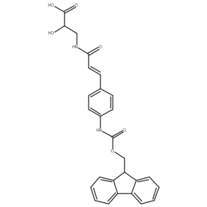 3-{3-[4-({[(9H-fluoren-9-yl)methoxy]carbonyl}amino)phenyl]prop-2-enamido}-2-hydroxypropanoic acid Structure