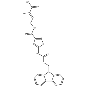 4-{[5-({[(9H-fluoren-9-yl)methoxy]carbonyl}amino)-1,2-oxazol-3-yl]formamido}-2-methylbut-2-enoic acid Structure