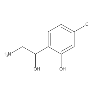 2-[(1S)-2-amino-1-hydroxyethyl]-5-chlorophenol结构式