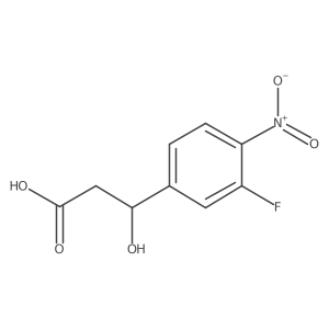 (3R)-3-(3-fluoro-4-nitrophenyl)-3-hydroxypropanoic acid Structure