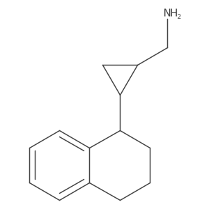 rac-[(1R,2S)-2-(1,2,3,4-tetrahydronaphthalen-1-yl)cyclopropyl]methanamine结构式
