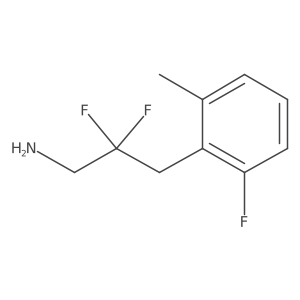 2,2-Difluoro-3-(2-fluoro-6-methylphenyl)propan-1-amine结构式