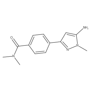 4-(5-amino-1-methyl-1H-pyrazol-3-yl)-N,N-dimethylbenzamide结构式