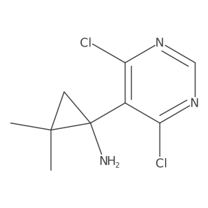 1-(4,6-Dichloropyrimidin-5-yl)-2,2-dimethylcyclopropan-1-amine结构式