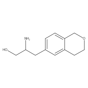2-amino-3-(3,4-dihydro-1H-2-benzopyran-6-yl)propan-1-ol结构式